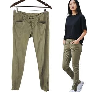 Armani Exchange  Slim Fit pants jeans leg zipper green size 2